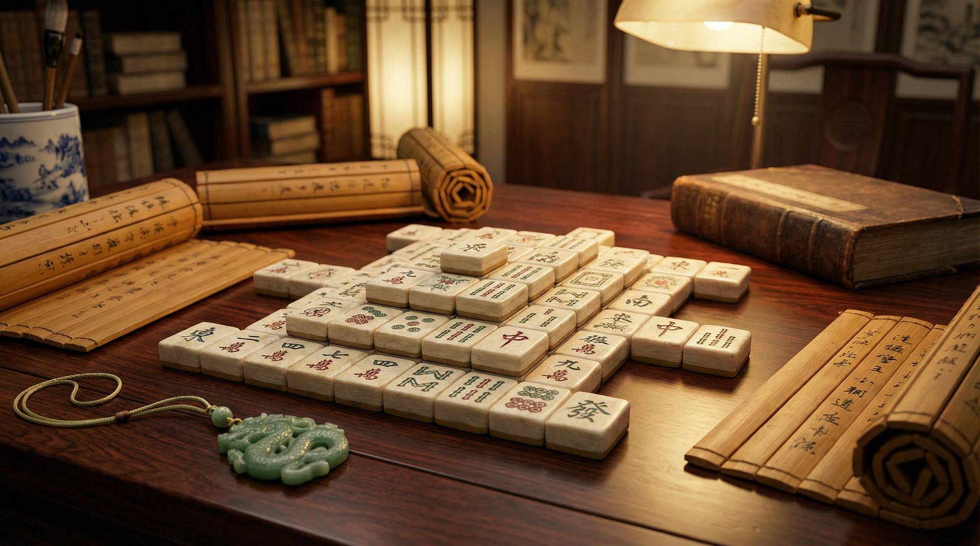 pg麻将胡了专题页面 - 竹简与麻将牌的学术氛围