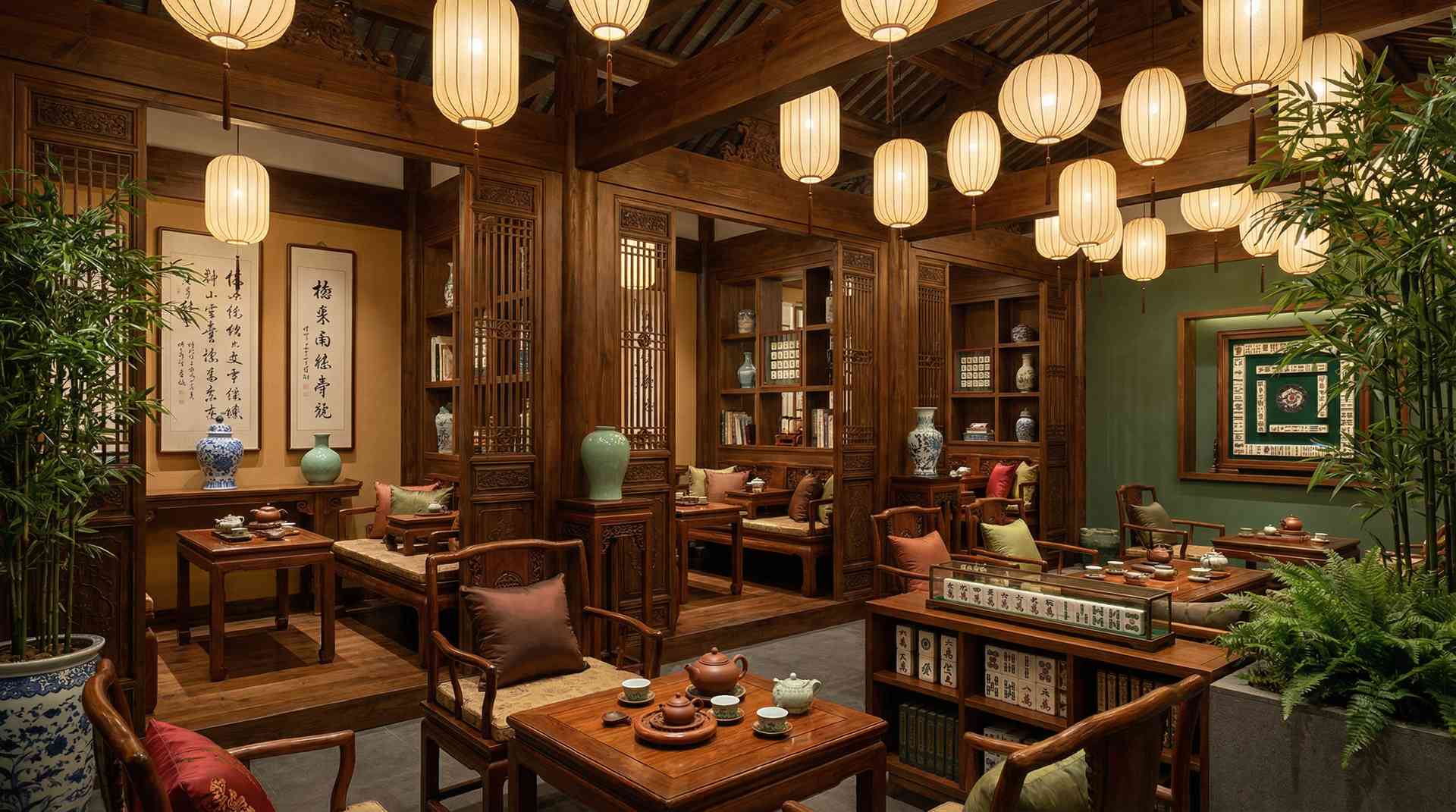 牌友茶馆社区 - 传统中式茶馆风格的线上交流空间